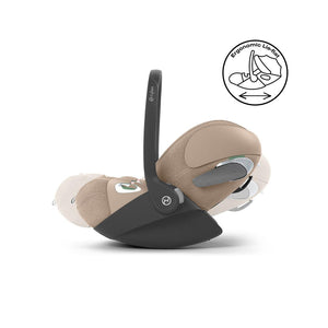 CYBEX Cloud T i-Size Plus Rotating Baby Car Seat - Cozy Beige-Car Seats-Cozy Beige-No Base | Natural Baby Shower