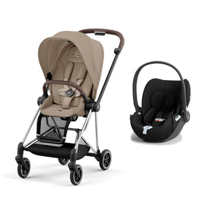 CYBEX Mios + Cloud T Travel System - Cozy Beige-Travel Systems-Chrome Brown-None | Natural Baby Shower