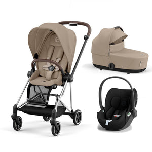 CYBEX Mios + Cloud T Travel System - Cozy Beige-Travel Systems-Chrome Brown-Lux | Natural Baby Shower