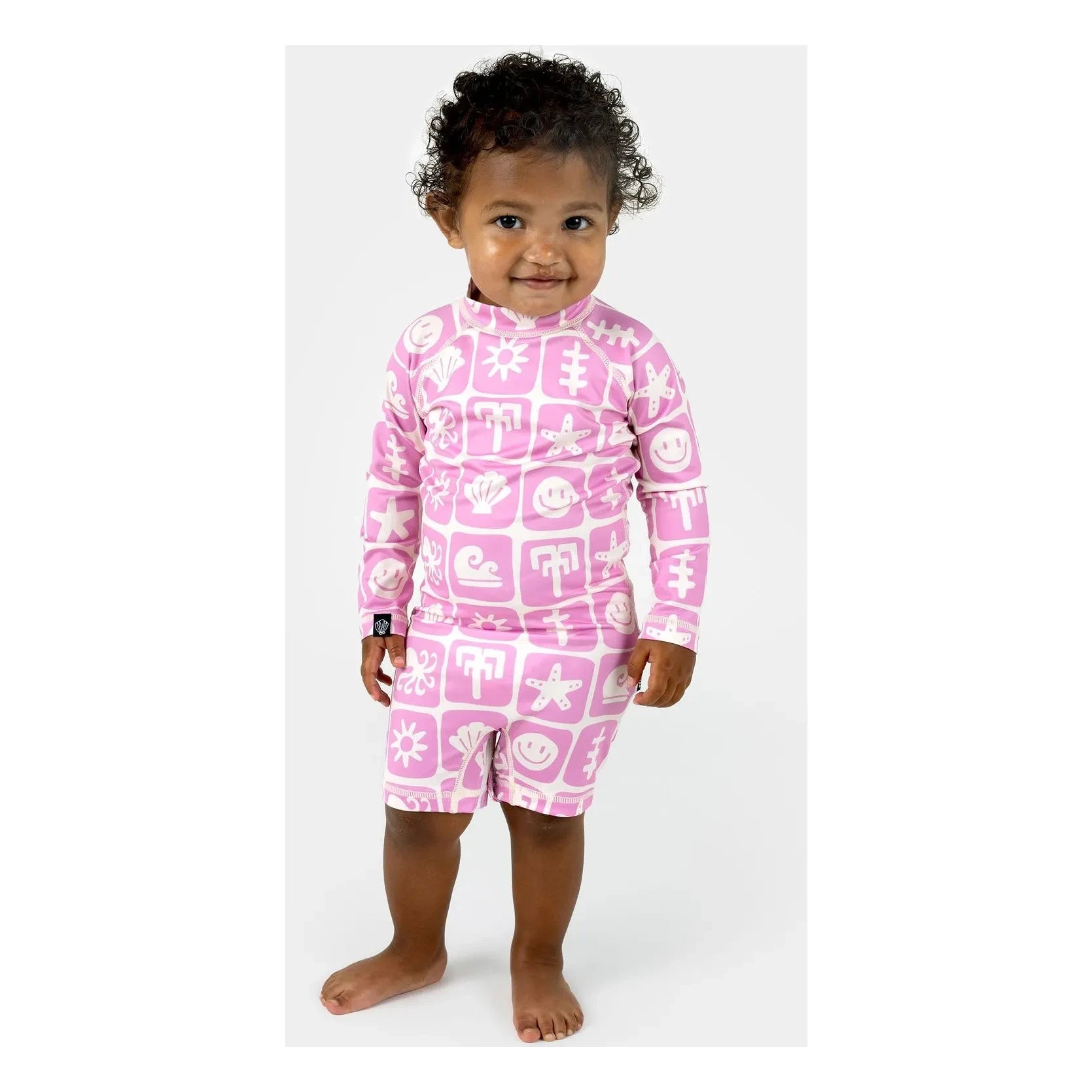 Beach & Bandits - Sea Smiley Recycelte Faser UV-Schutz-Overall | Rosa