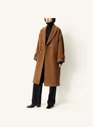 Sessùn - Mia Wolle Mantel | Camel