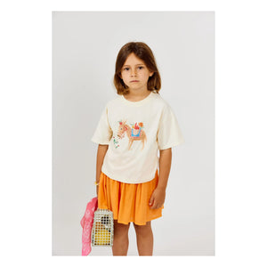 Arsène et Les Pipelettes - Pferd T-Shirt Bio-Baumwolle | Ecru
