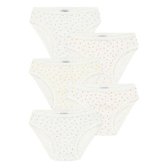Petit Bateau - 5er-Pack Mini-Herz-Slips | Ecru