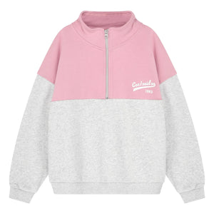 Cos I Said So - Bio-Baumwoll Sweatshirt mit Logo-Reißverschluss | Rosa