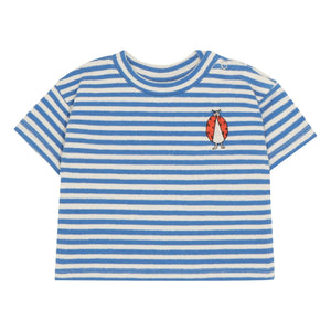 The Campamento - Oversize Gestreiftes Marienkäfer-T-Shirt | Blau