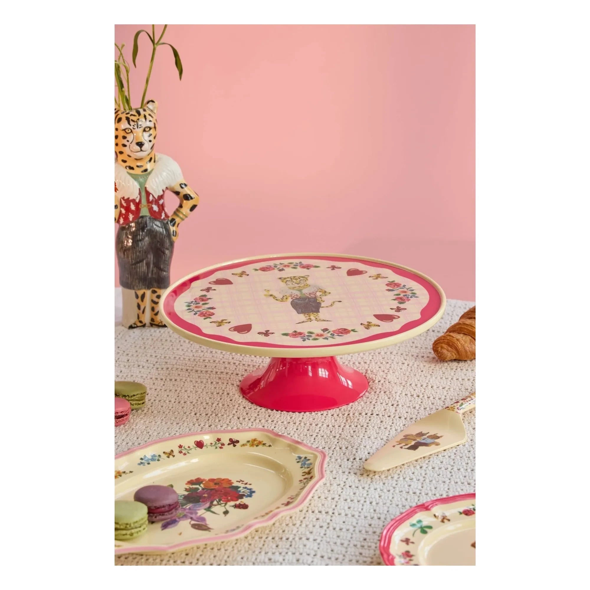Rice - Melamin Kuchenteller - Rice x Nathalie Lété | Rosa