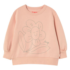 Tinycottons - Flower Sweat Bio-Baumwolle | Blassrosa