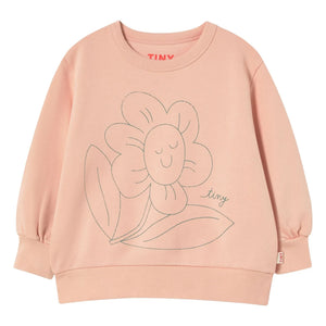 Tinycottons - Flower Sweat Bio-Baumwolle | Blassrosa