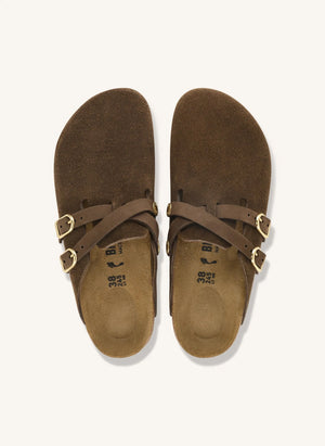 BIRKENSTOCK - Blair Veloursleder-Pantoletten | Dunkelbraun