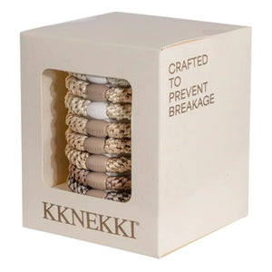 Bon Dep - Kknekki Nude Edition Haargummi-Set | Natur, 8 Stück