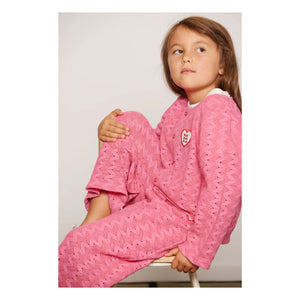 Mini Rodini - Bio-Baumwollhose mit Spitze | Rosa