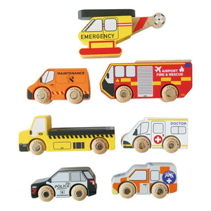 Le Toy Van - Rettungsfahrzeuge - 7-teiliges Set
