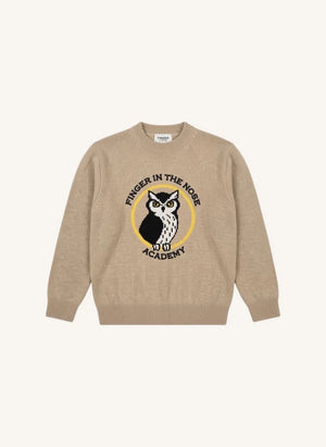 Finger in der Nase - Pul Sally Academy Merinowolle | Taupe braun