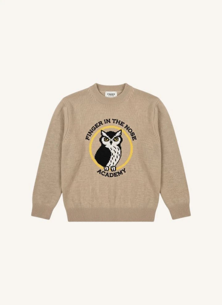 Finger in der Nase - Pul Sally Academy Merinowolle | Taupe braun