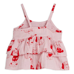 Mini Rodini - Bio-Baumwoll-Oberteil mit Tiermotiv und Rüschen | Rosa
