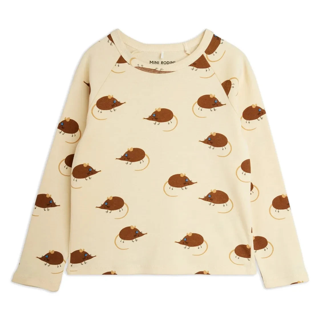 Mini Rodini - T-Shirt aus Bio-Baumwolle 'Mouse' | Beige