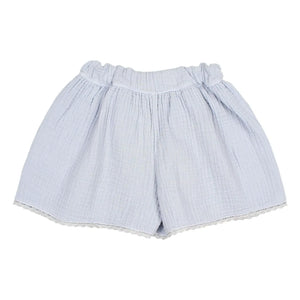 Búho - Baumwollgaze Rüschenshorts | Hellblau