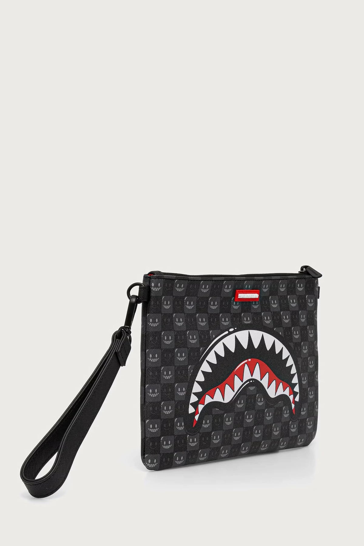 Sprayground - Schwarze Umhängetasche mit Haien aus Paris 910B9318NSZ