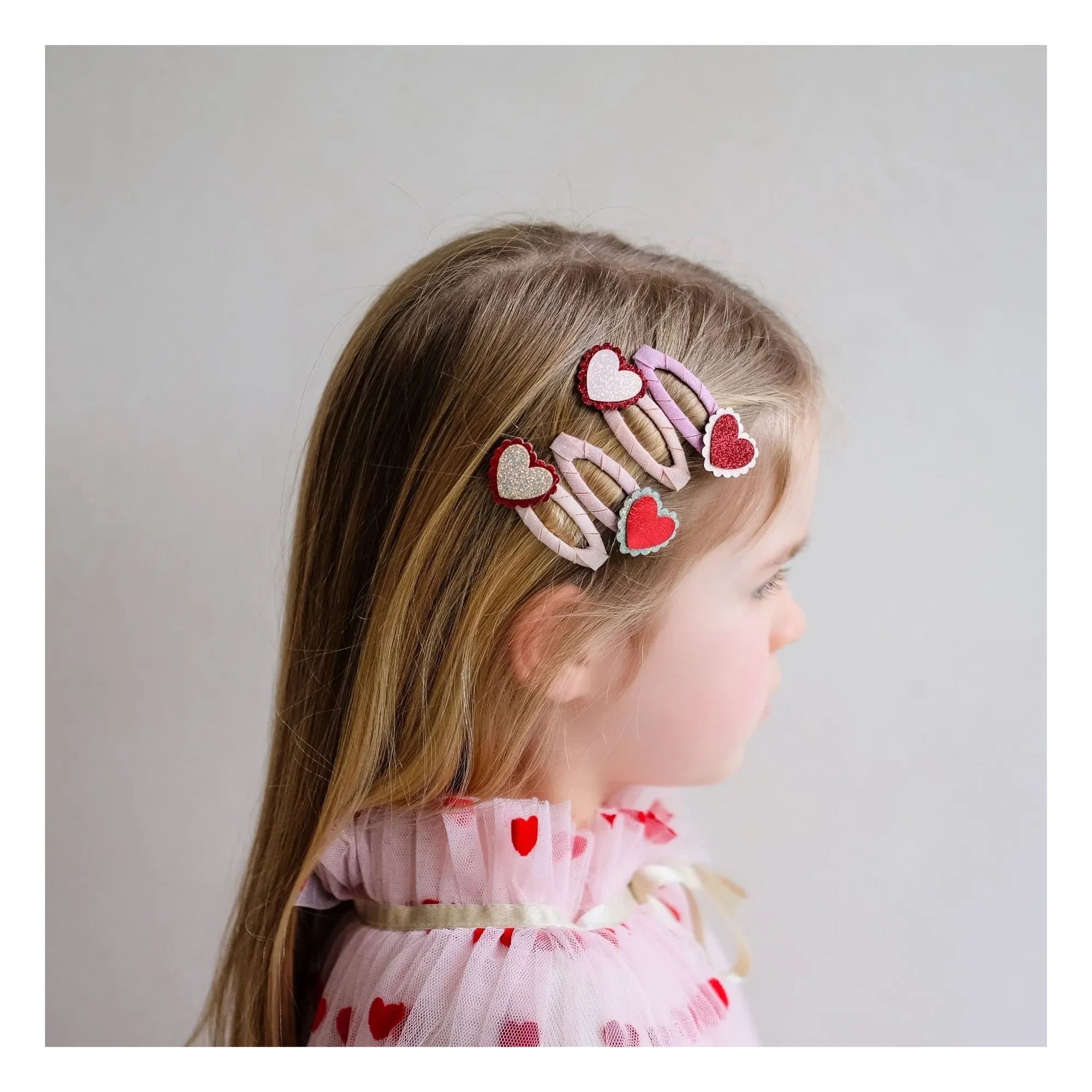 Mimi & Lula - 4er Set Herzhaarspangen | Rosa