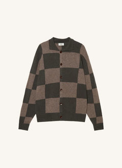 Pompeii - Grüner Karierter Polo Cardigan