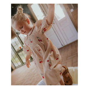 Fliink - Apfel Erdbeer Kleid | Ecru