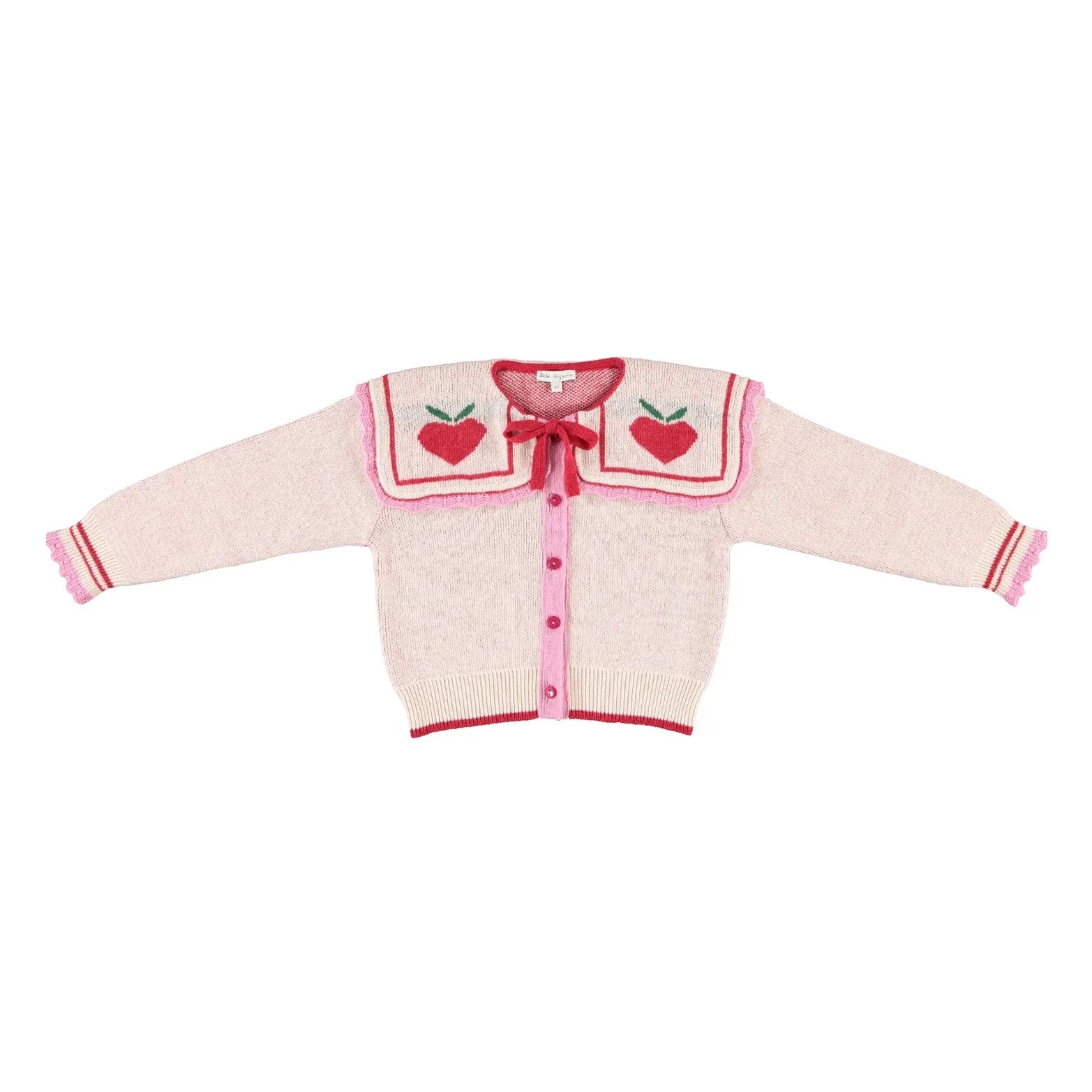 Bebe Organic - Woll-Apfel-Cardigan | Blassrosa