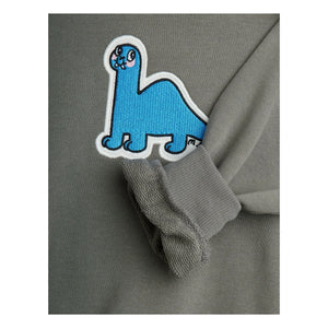 Mini Rodini - Sweatshirt Dino Patch Bio-Baumwolle | Grau