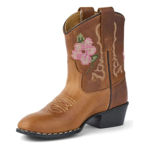Copenhagen Colors - Niedrige Cowboystiefel Blumen - Copenhagen Colors X Bootstock | Cognac
