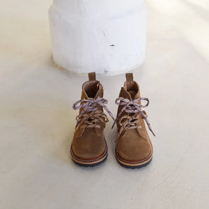 du Loua - Charly Wildleder-Schnürstiefel | Beige