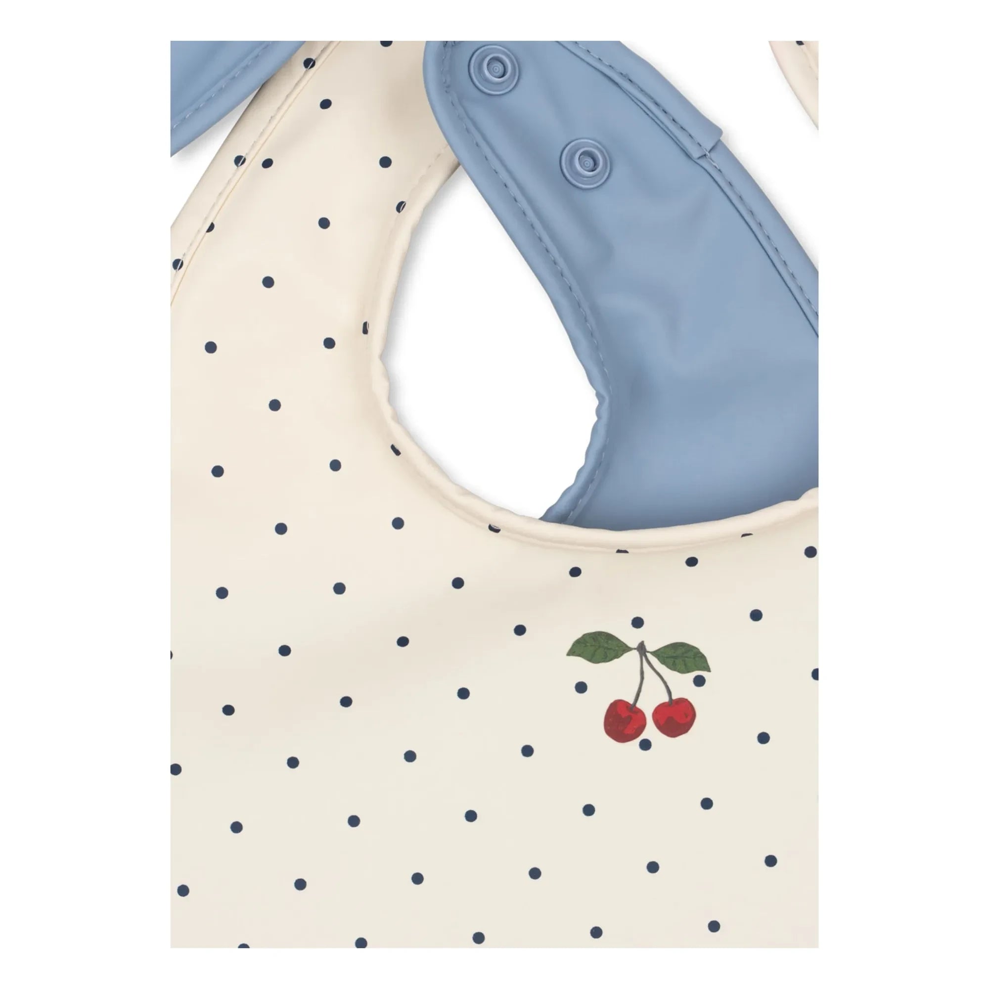 Konges Sløjd - Lätzchen mit marineblauen Punkten - 2er-Set | Blau
