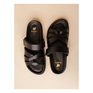 Bobbies - Atlas Leder Sandale | Schwarz