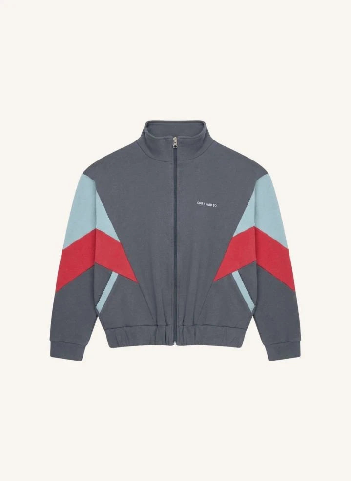 Cos I Said So - Farbblock-Bio-Baumwolljacke mit Reißverschluss | Grau
