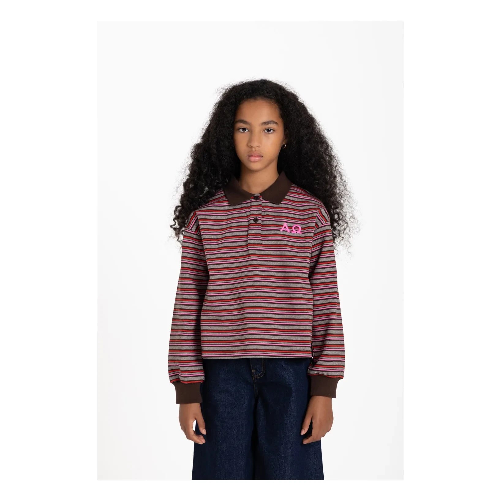 Finger in der Nase – Bahia-Streifenpoloshirt | Braun