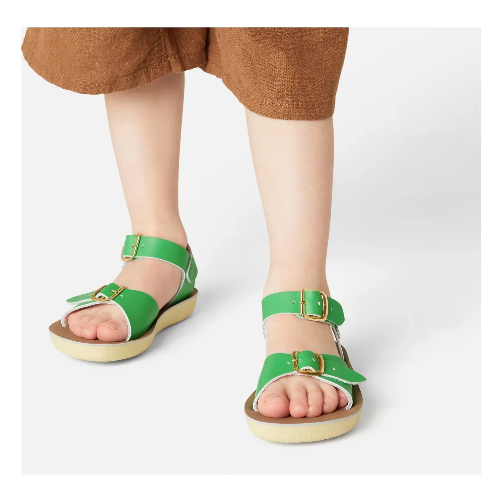 Salt-Water - Wasserdichte Surfer Ledersandalen | Meadow Green