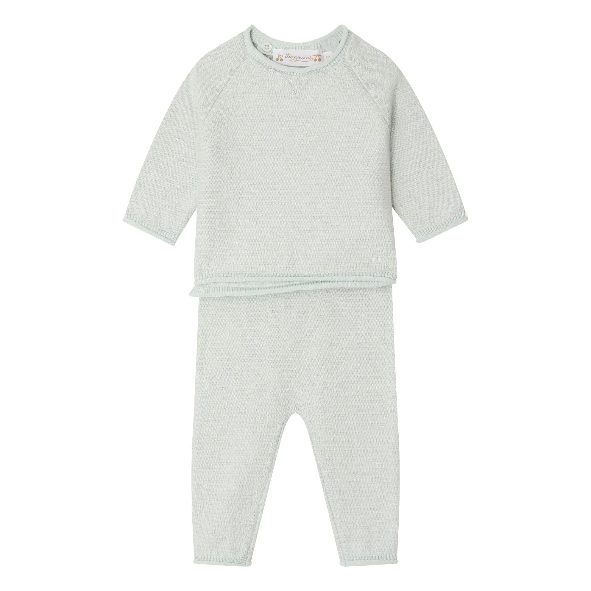 Bonpoint - Bio-Baumwoll Loan T-Shirt und Leggings Set | Grau