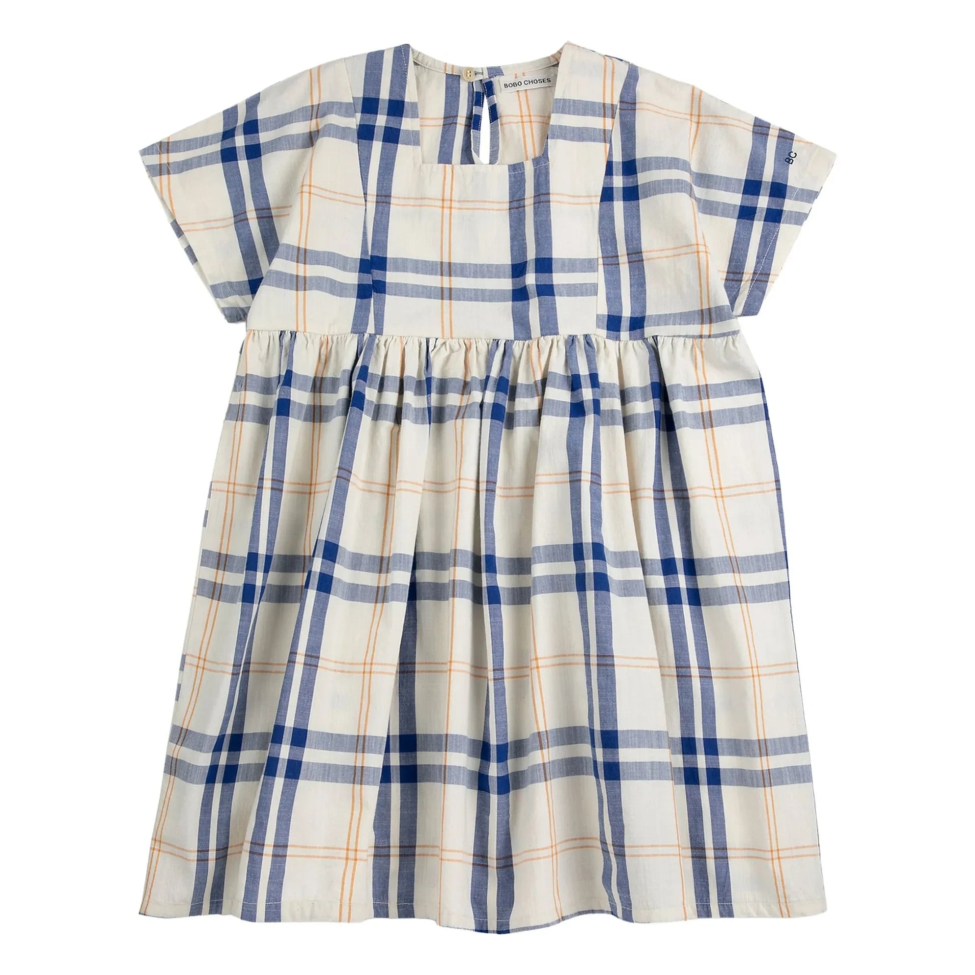 Bobo Choses - Tartan Bio-Baumwollkleid | Ecru