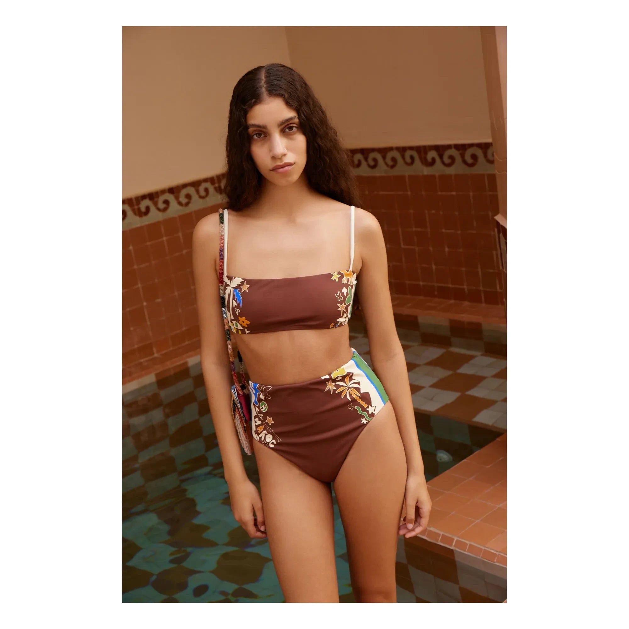 Alémais – Maillot Oberteil Marokko Recycelte Fasern | Braun
