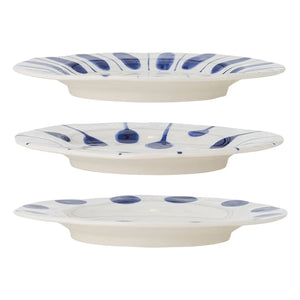 Bloomingville - Linora tatlı tabakları - 3'lü Set | Mavi