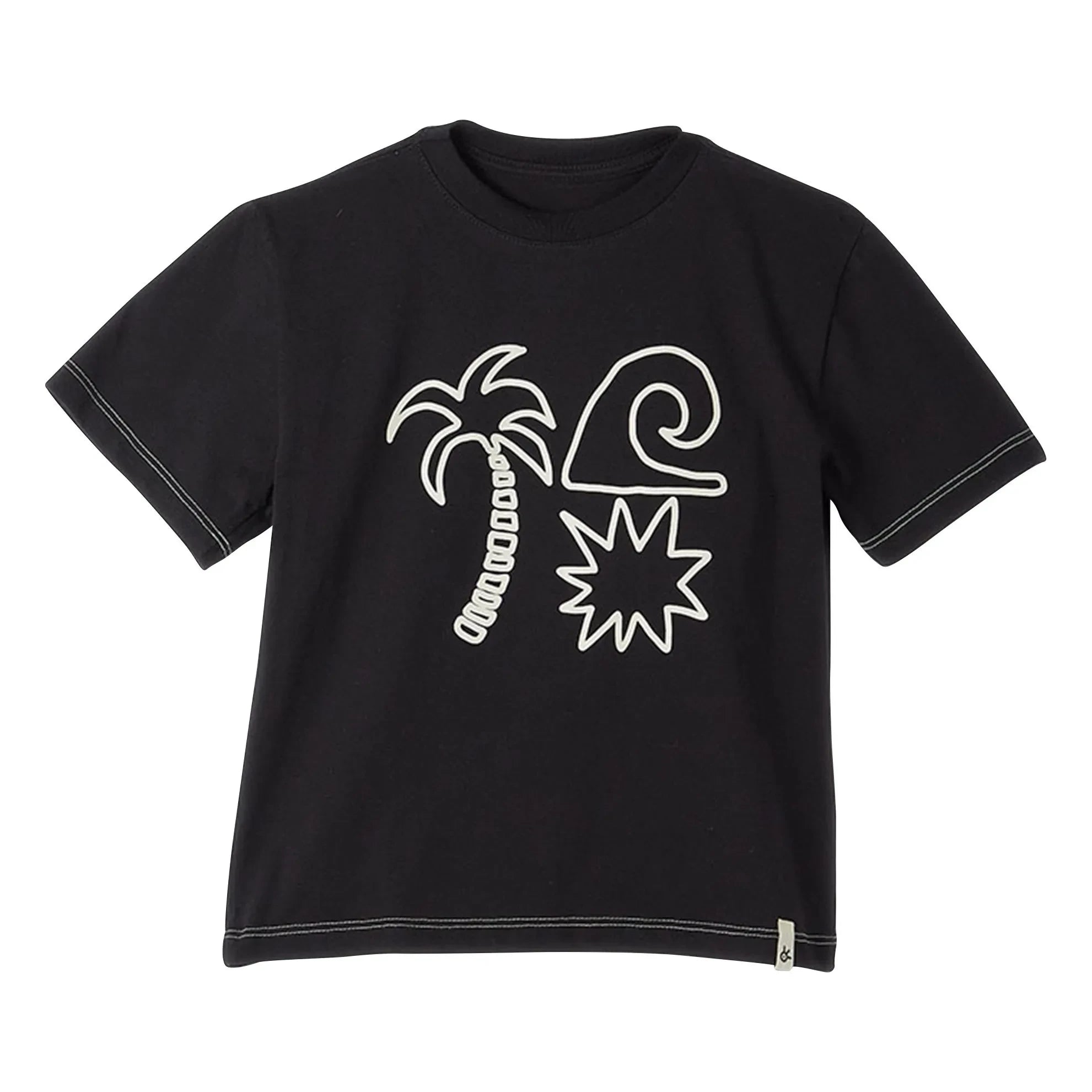 Fabula - Palm Tree T-Shirt | Schwarz