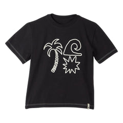 Fabula - Palm Tree T-Shirt | Schwarz