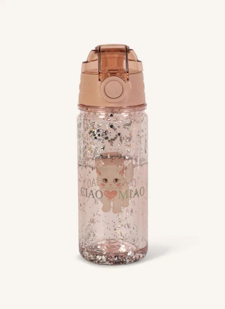 Konges Sløjd - Ciao Miao Glitzer-Trinkflasche | Rosa