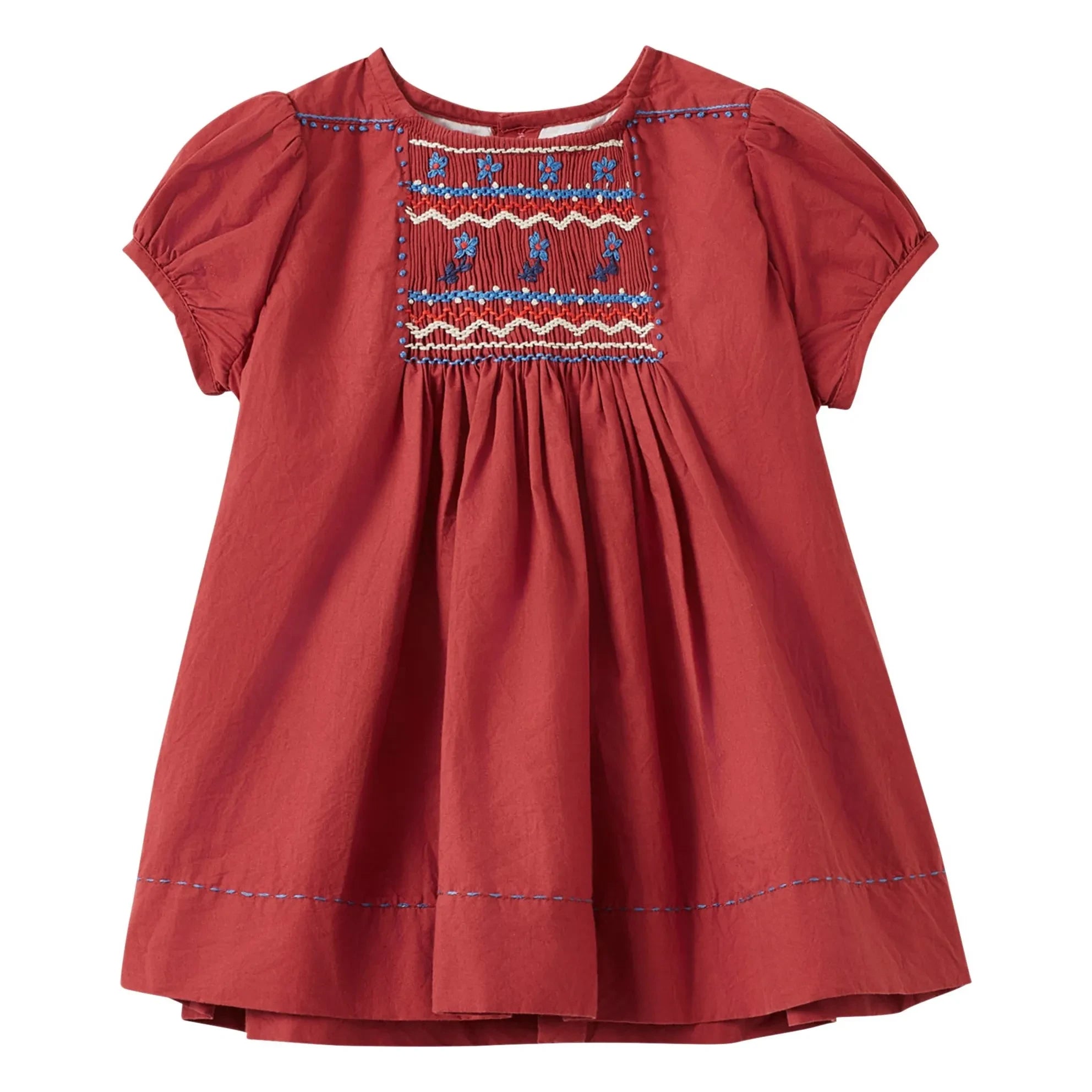 Caramel - Kleid und Bloomer Smocké Moringa Set | Bordo