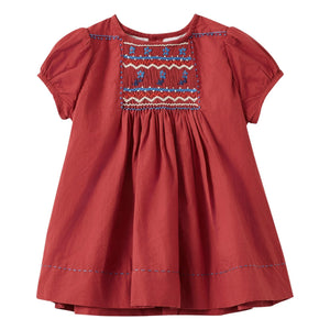 Caramel - Kleid und Bloomer Smocké Moringa Set | Bordo