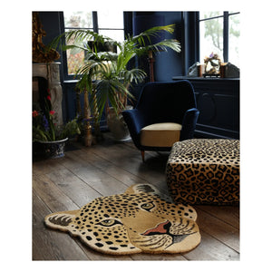 Doing Goods - Himani Leopard Kopf-Teppich | Braun