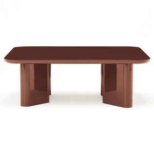 Gabrielle Paris – Thelma Couchtisch aus lackiertem Holz und Glas | Cranberry