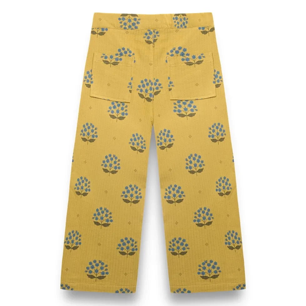 birinit - Arboleda Blumenhose aus Bio-Baumwolle | Gelb