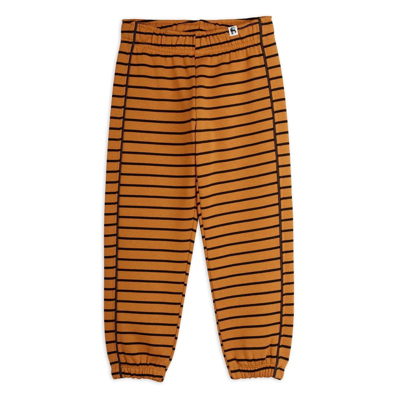 Mini Rodini - Gestreifter Bio-Baumwoll-Jogger | Braun
