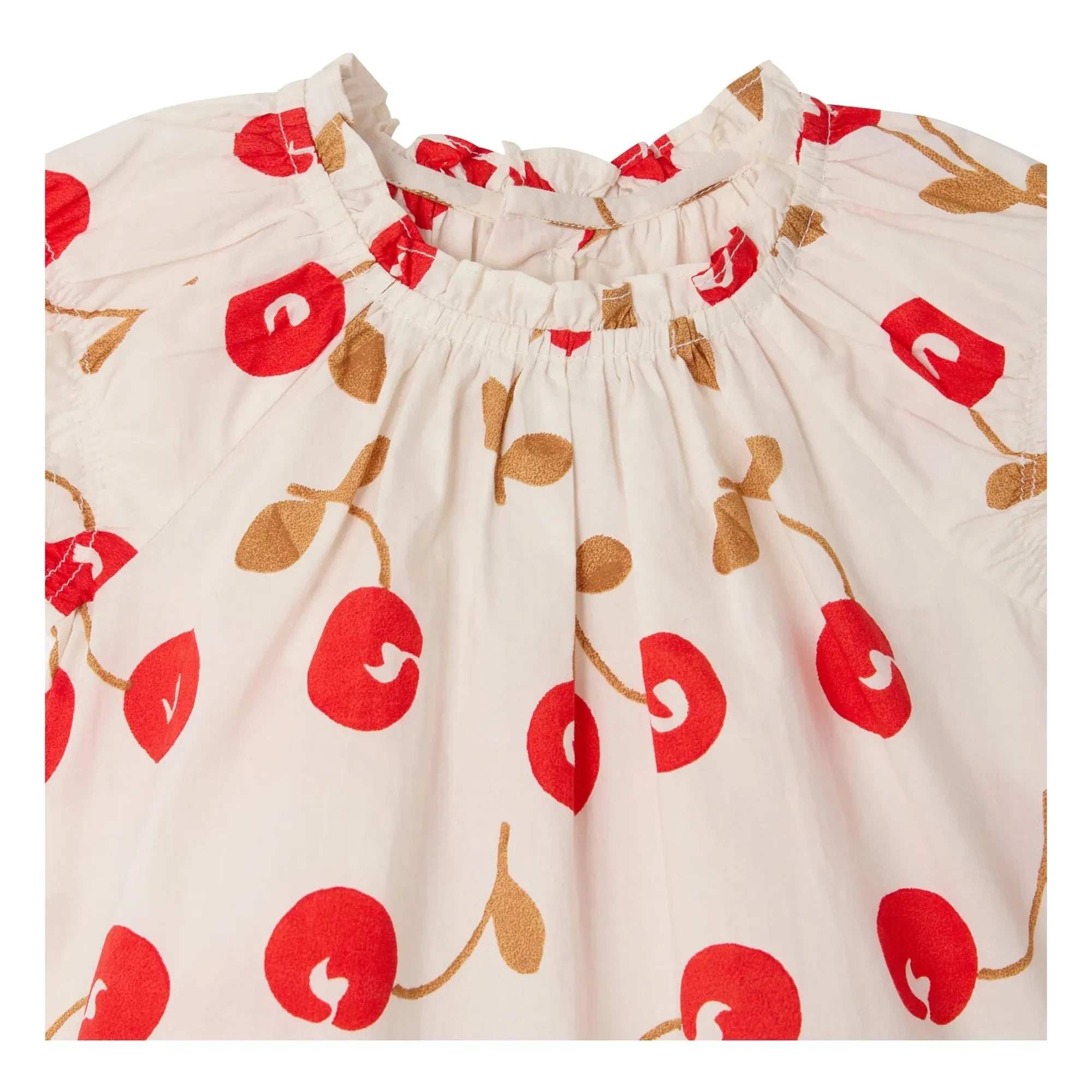 Bonpoint - Grace Cerises Bluse aus Bio-Baumwolle | Ecru