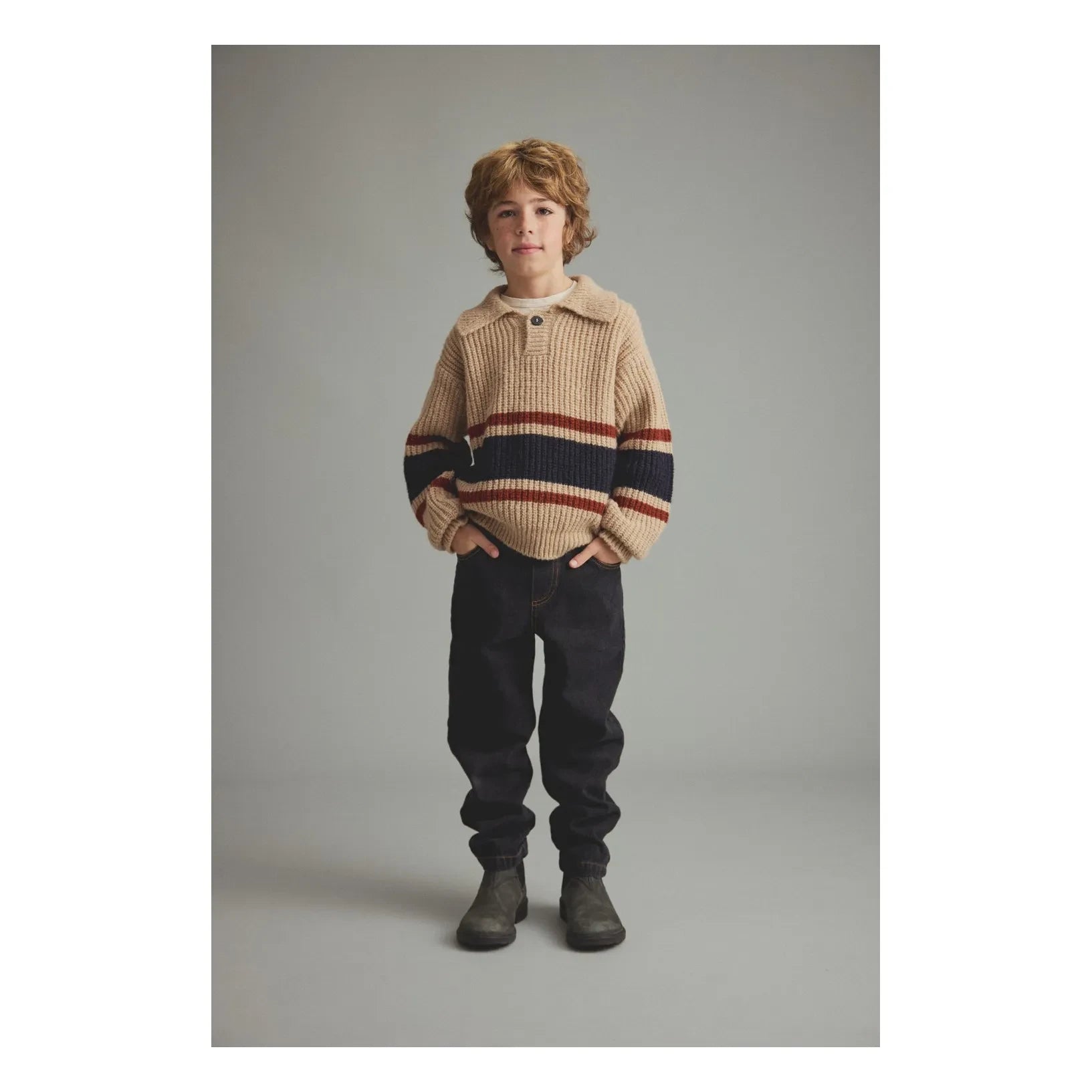 Cozmo - Bari Pullover mit Polokragen | Beige