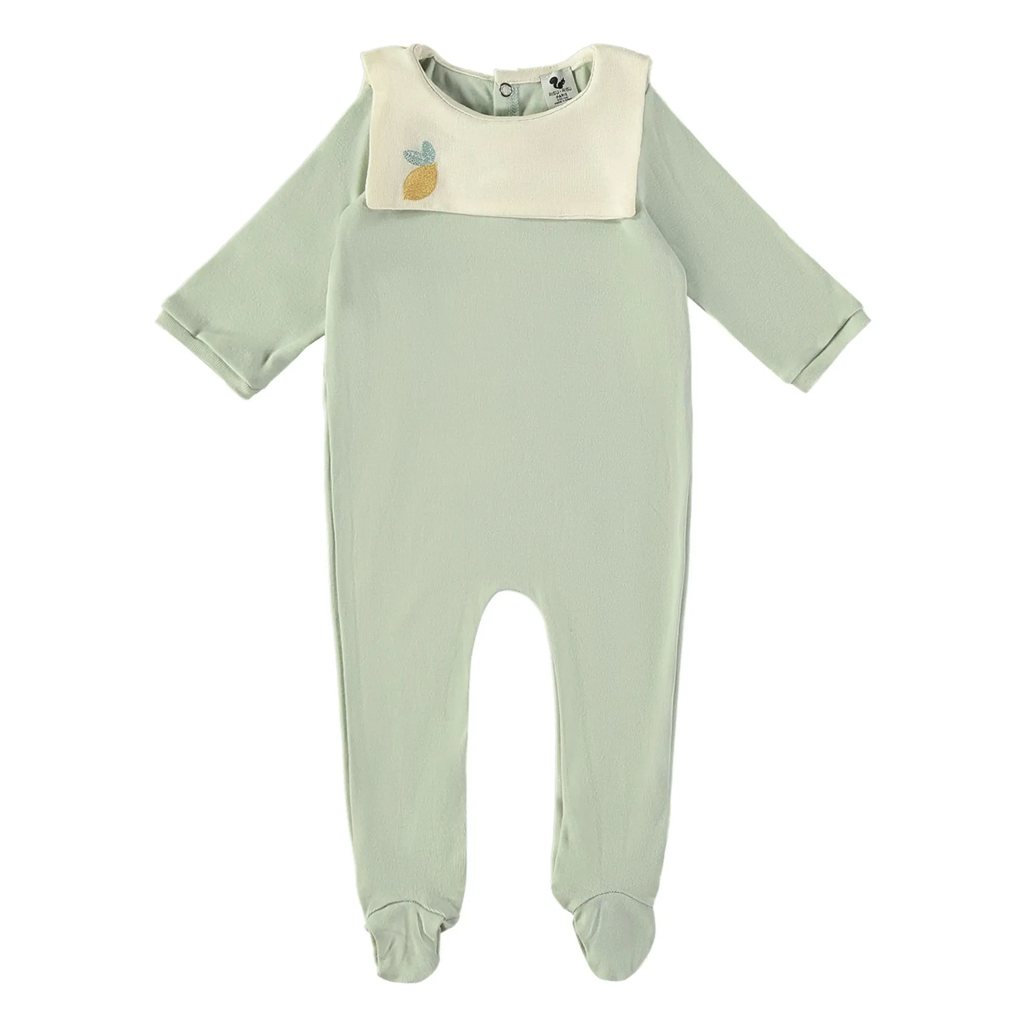 Risu Risu - Pyjamas für Seefahrer aus Bio-Baumwolle | Mandelgrün